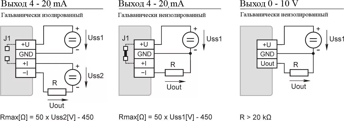 Подключение 4 20 ма Преобразователи концентрации СО2 с выходами 4 - 20 мА, 0 - 10 V и выносным зондо