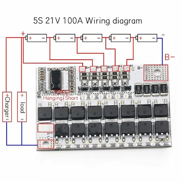 Подключение 4 bms Bms 5s 100a схема платы - купить по низкой цене на Яндекс Маркете