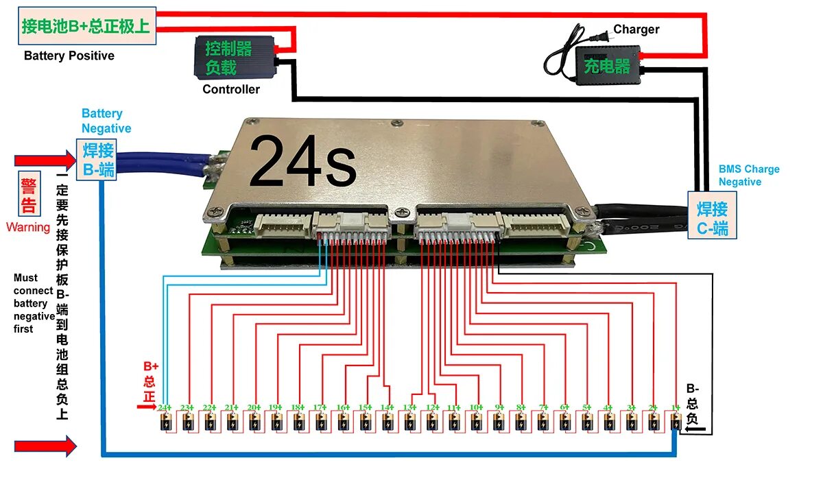 Подключение 4 bms Интеллектуальная Bluetooth Smart ANT-BMS 10-24s Защита Балансировка Аккумулятора