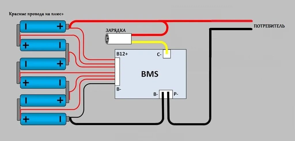 Подключение 4 bms Инструкция по сборке LiFePO4 аккумулятора