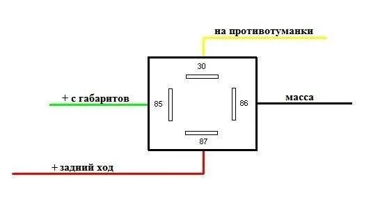 Подключение 4 х контактного реле Схема подключения фар через реле (четырехконтактное)