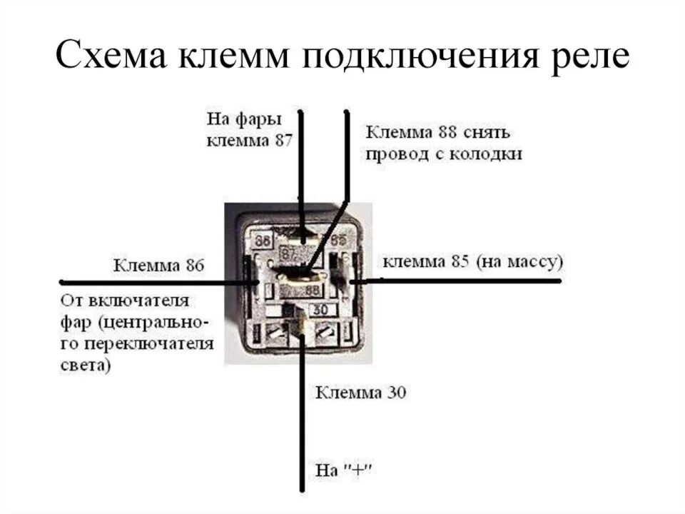 Подключение 4 контактного реле фар Установил разгрузочное реле ближнего света. Ауди А6 С4. - Audi A6 Avant (C4), 2,