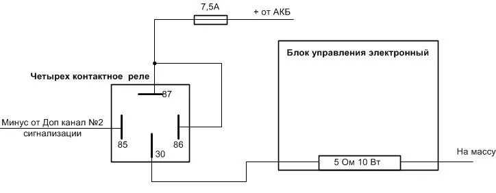 Подключение 4 контактного реле схема управления минусом Электронный блок управления D17 (Плохой запуск в морозы) - Honda Stream (RN), 1,