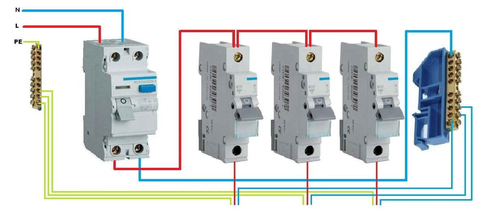 Подключение 4 однополюсных автоматов Как подключить автомат в щитке - как сделать правильный выбор и подключить автом