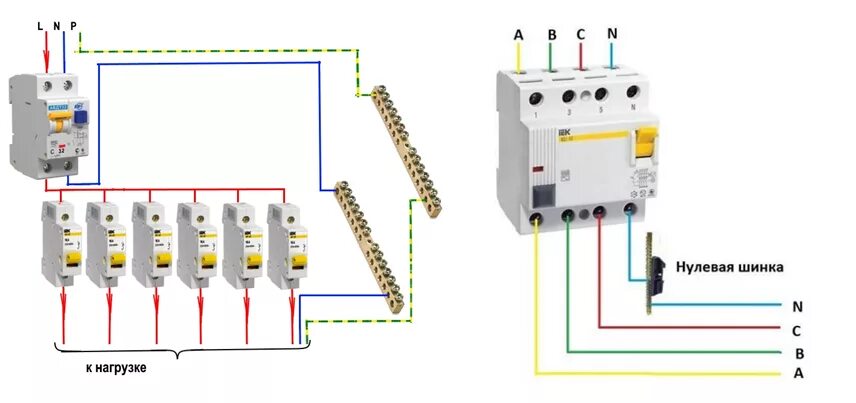 Подключение 4 однополюсных автоматов Подключение двухполюсного автомата в щитке фото - DelaDom.ru