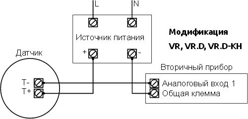 Подключение 4 проводного датчика температуры VR.D: Датчики влажности и температуры. Galltec + Mela. КИП-Сервис. Промышленная 