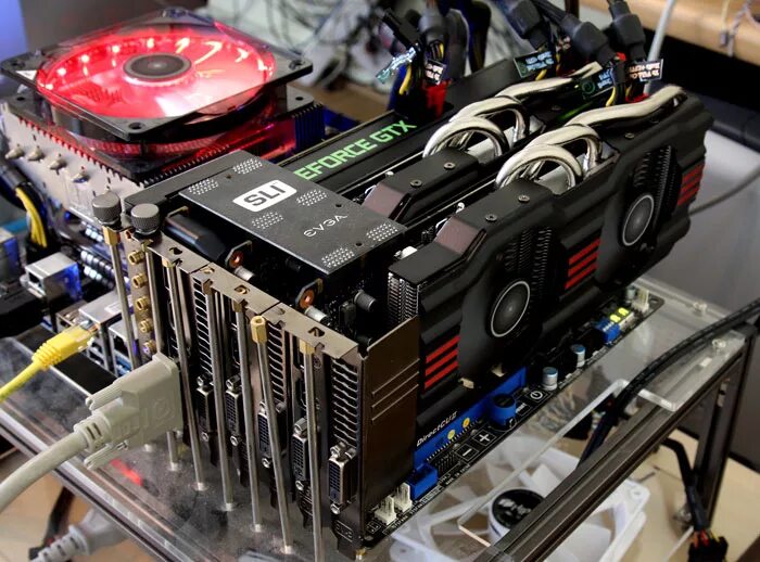 Подключение 4 видеокарт GeForce GTX 770 в режиме SLI. Для тех, кто не знает как быть