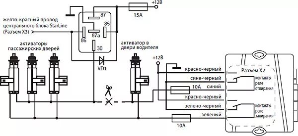 Подключение 5 контактного активатора замка Как подключить автосигнализацию своими руками схема. Самодельная сигнализация дл