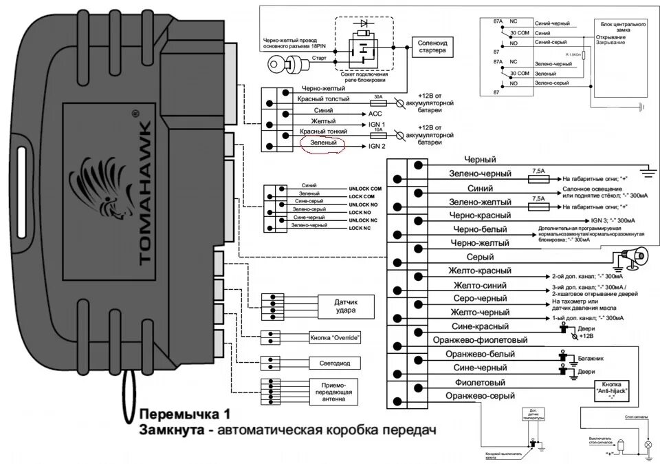 Подключение а4 сигнализации Сигналка tz-9010 - Toyota Corona (T190), 2 л, 1992 года электроника DRIVE2
