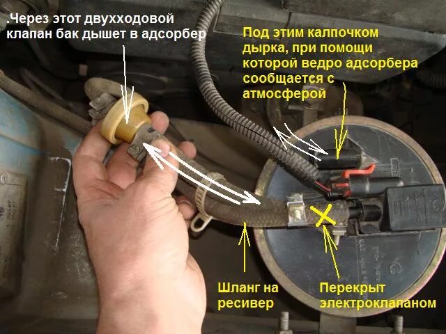 Подключение абсорбера ваз 2114 Что такое адсорбер в автомобиле, сколько служит, признаки неисправности, как зам