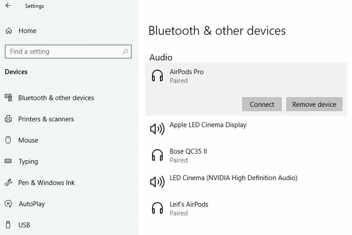 Подключение airpods к windows 10 через bluetooth Как связать AirPods или AirPods Pro с Windows 10