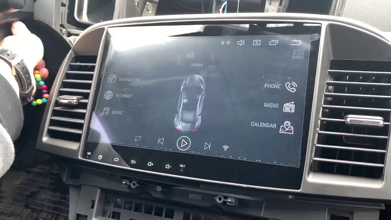 Подключение андроид магнитолы лансер 10 Установка китайской магнитолы Lancer x - YouTube