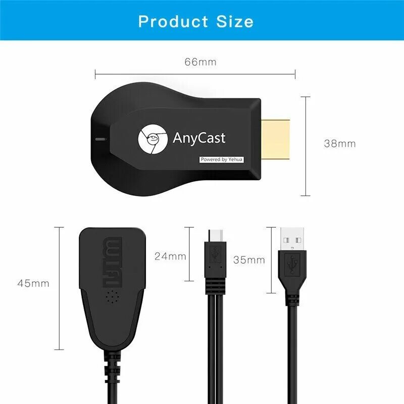 Подключение anycast к телевизору ТВ-приставка AnyCast M9 Plus, черный - купить в интернет-магазине по низкой цене