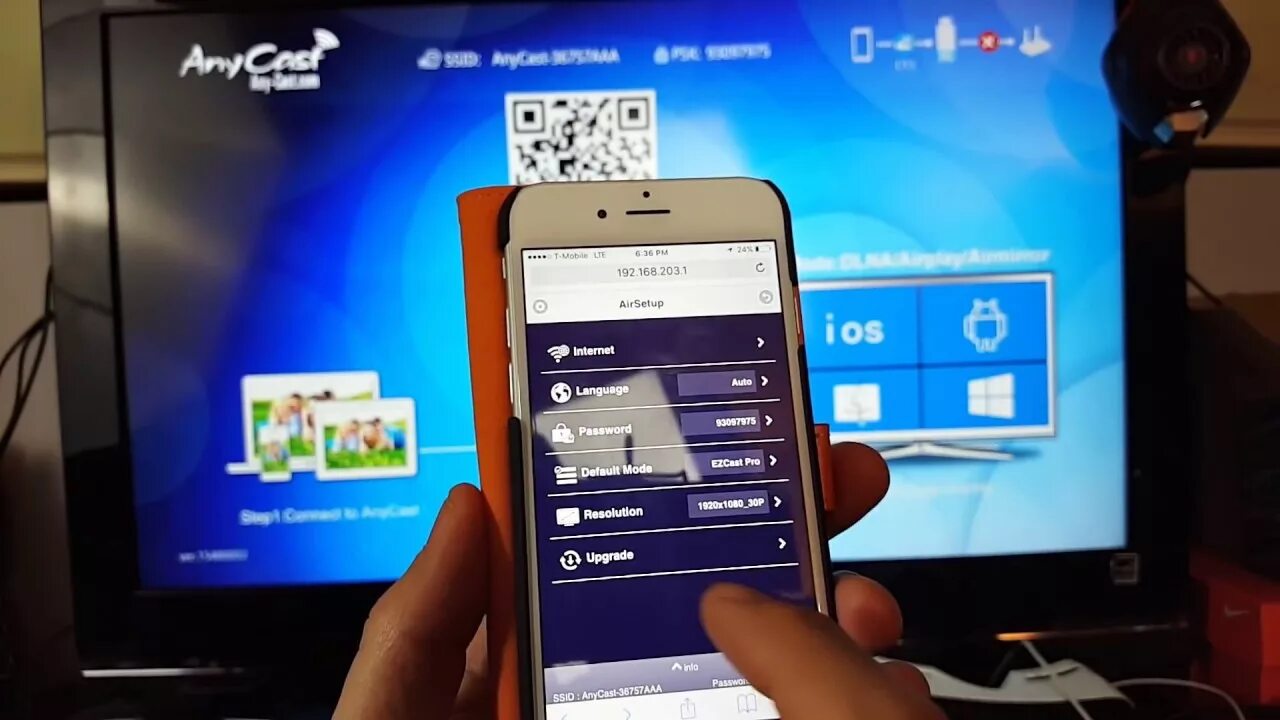 Подключение anycast m9 plus к телевизору How to Setup Anycast Device to HDTV for Airplay on iPhones- Step by Step! - YouT