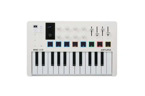 Подключение arturia minilab 3 к ableton ARTURIA MiniLAB 3, White MIDI-контроллер, клавиатура 25 клавиш, 8 пэдов, 8 энкод