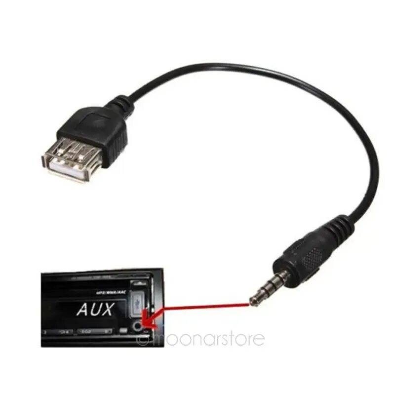 Подключение аукс к телефону 3.5mm Male AUX Audio Plug Jack to USB 2.0 Female Converter Cable Car MP3 audio p