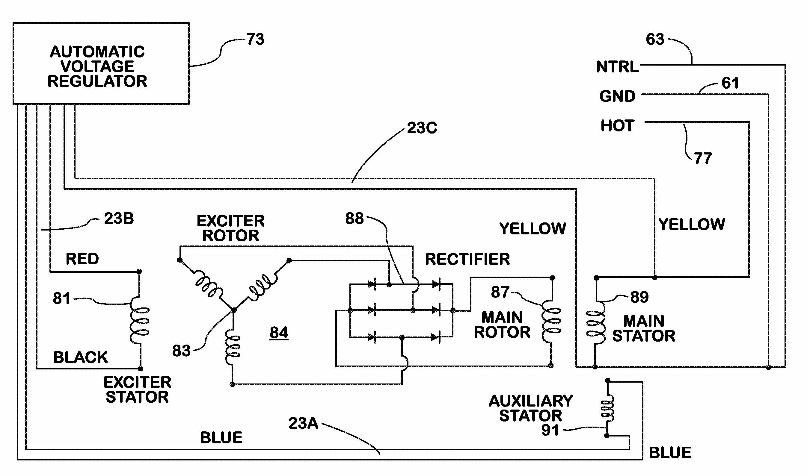 Подключение avr к генератору Wiring Diagram for Kmise Pickups to Switch Voltage regulator, Diagram, Diagram c