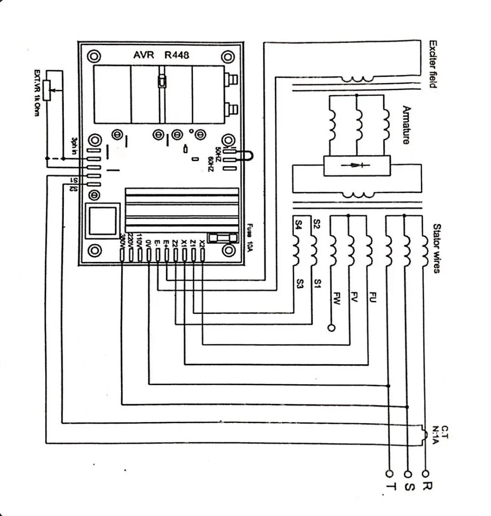 Подключение avr к генератору R448 AVR автоматический дизельный регулятор напряжения, генератор, запасные част