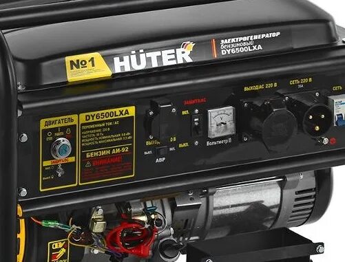 Подключение авр к генератору huter dy6500lx Генератор бензиновый DY6500LXA с АВР Huter 64/1/27 купить - цена, характеристики
