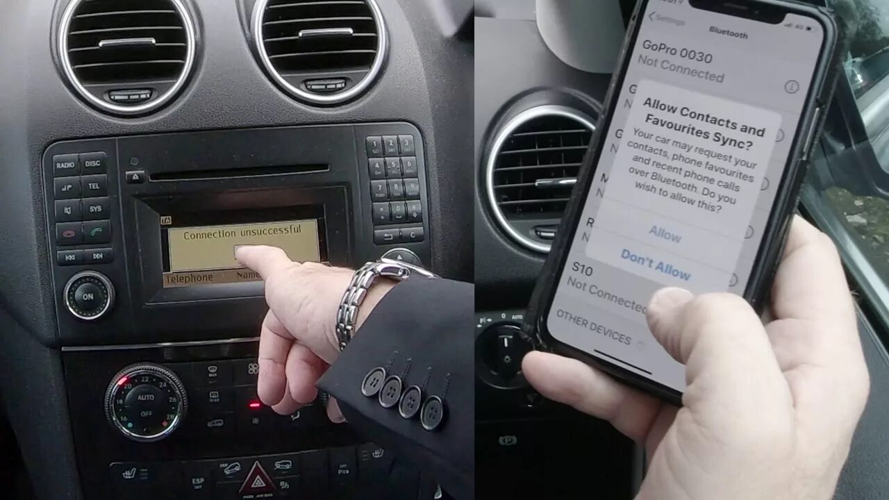 Подключение авто к телефону How to pair a Mobile to the Bluetooth Audio System in a 2009 Mercedes Benz M Cla