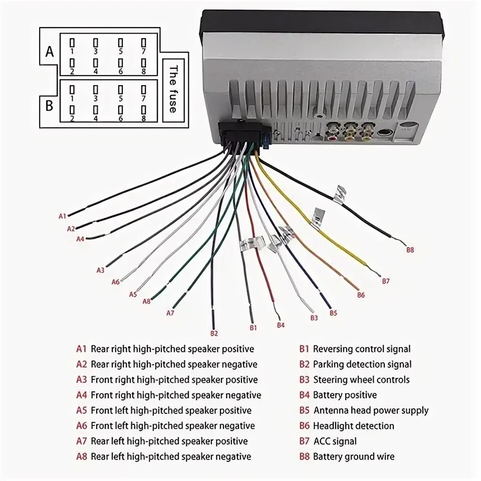 Подключение автомагнитолы 2 дин к автомобилю Stereo 2 din 7012 - купить недорого AliExpress