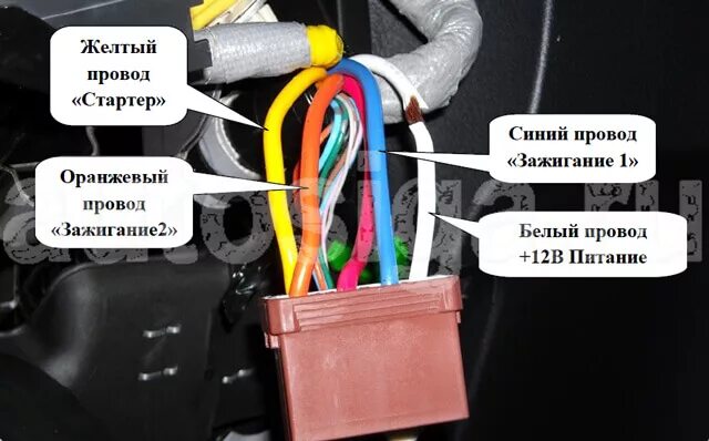 Подключение автозапуска к замку зажигания Установка и подключение сигнализации с автозапуском Pandora DX 50 на Honda CR-V 