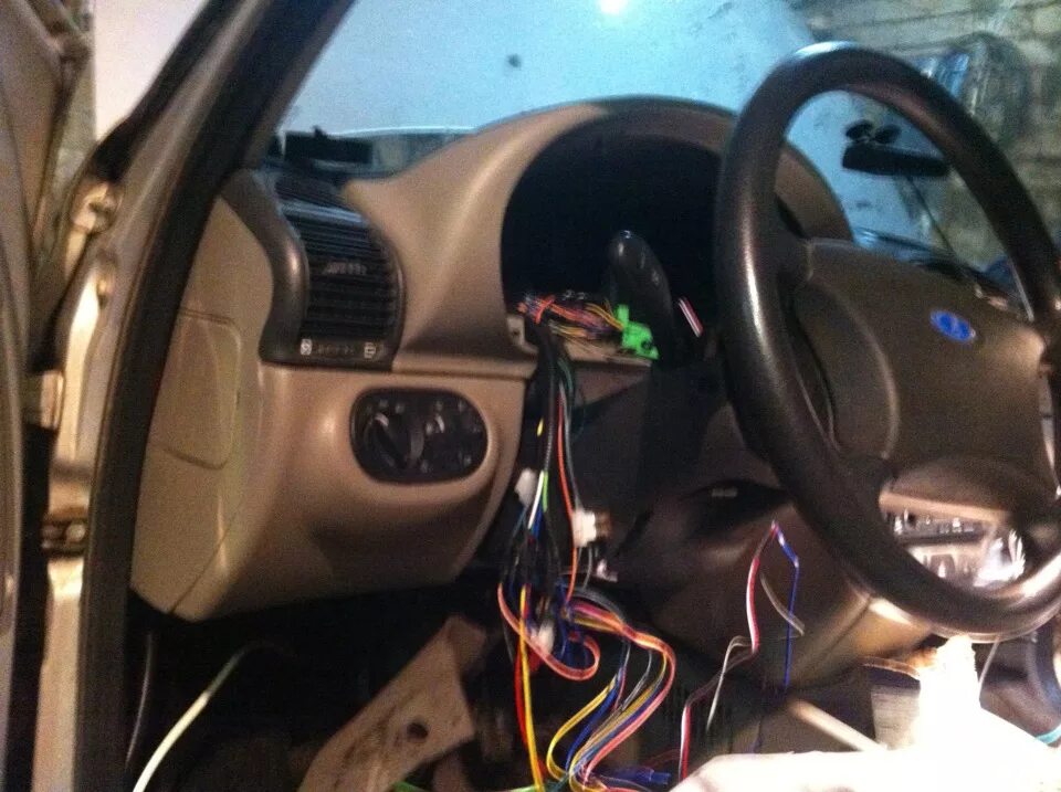 Подключение автозапуска калина 1 Установка сигнализации с автозапуском Starline A91 Dialog - Lada Калина седан, 1
