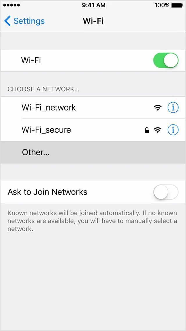 Подключение айфона через wifi Connect to Wi-Fi on your iPhone, iPad, or iPod touch