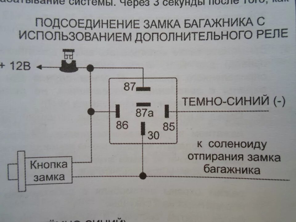 Подключение багажника к сигнализации Открытие крышки багажника с брелка сигнализации - ЗАЗ Chance, 1,5 л, 2011 года т