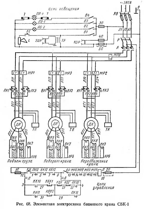 Подключение башенного крана к электрической сети Картинки СХЕМЫ КОЗЛОВЫХ КРАНОВ ЭЛЕКТРИЧЕСКИХ