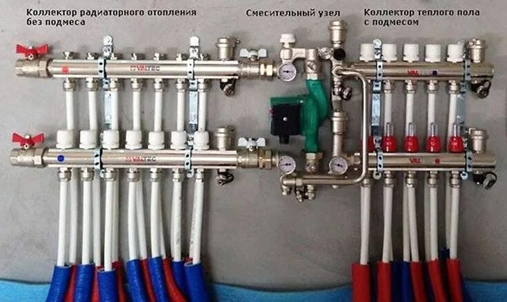 Подключение батареи к коллектору теплого пола Выбор коллектора для теплого водяного пола правила выбора, особенности подключен