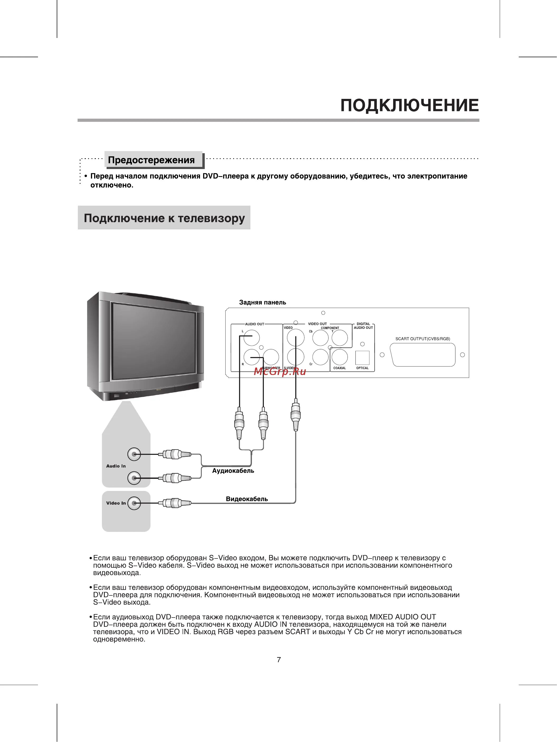 Подключение bbk к телевизору BBK 920S 10/31 Подключение