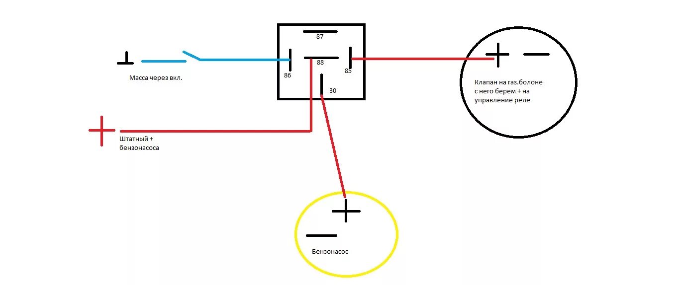 Подключение бензонасоса через реле Как снять червяк спидометра альфа Локо Авто.ру