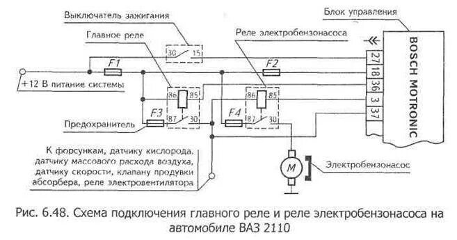 Подключение бензонасоса ваз 21 10 Бензонасос ваз 2110 схема подключения проводов