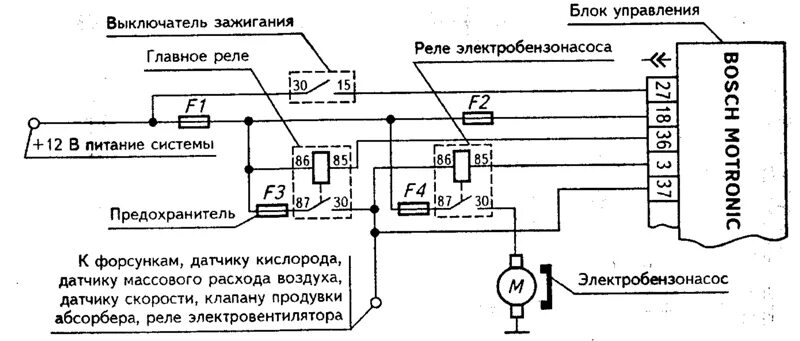 Подключение бензонасоса ваз 2107 Ответы Mail.ru: ваз 2114, не работает главное реле