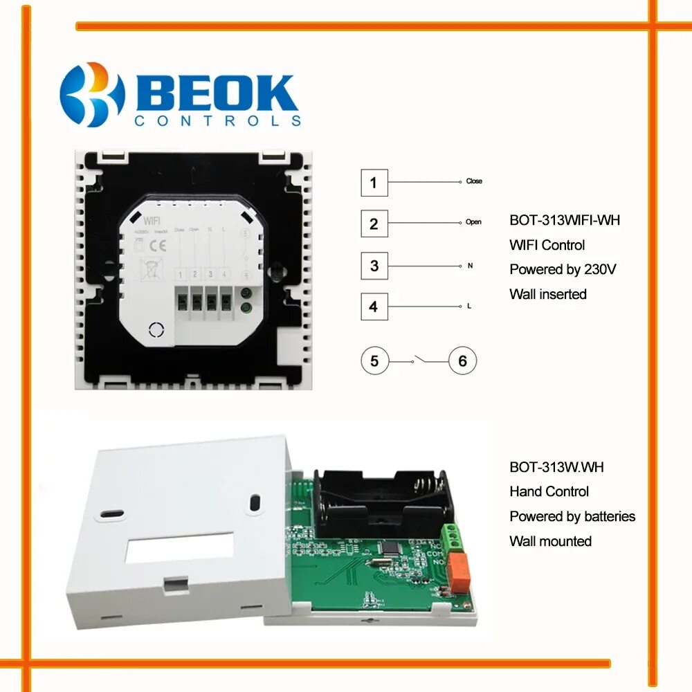Подключение beok 10 Термостат Beok для ручного и Wi-Fi котла с синей подсветкой, энергосберегающий р