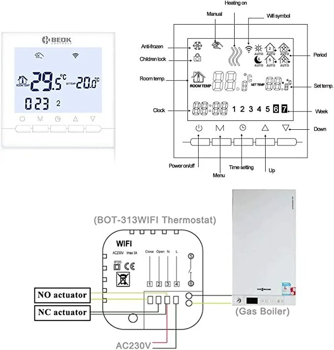 Подключение beok 10 termostato beok instrucciones Gran venta - OFF 74