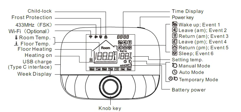 Подключение beok 10 Beok BOT-T9N-WIFI Smart Thermostat User Manual - thermostat.guide