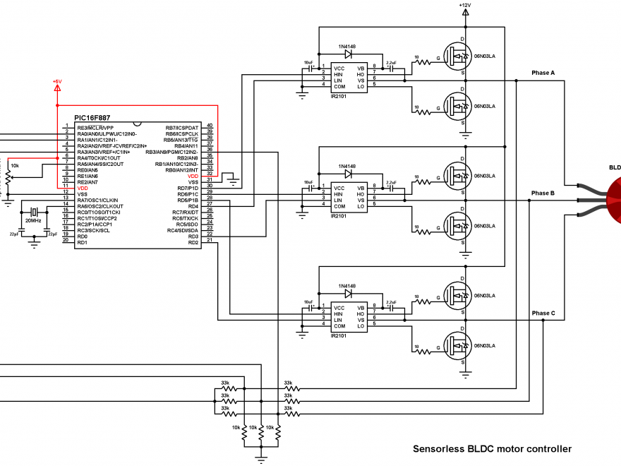 Подключение бесколлекторного двигателя BLDC Motor Archives - Simple Projects Simple circuit, Pic microcontroller, Elect