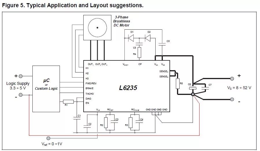 Подключение бесколлекторного двигателя motor - How to trade off connection styes in mixed gnd systems( power gnd and si