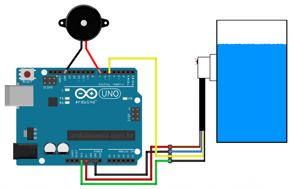 Подключение бесконтактного датчика уровня жидкости Arduino уровень