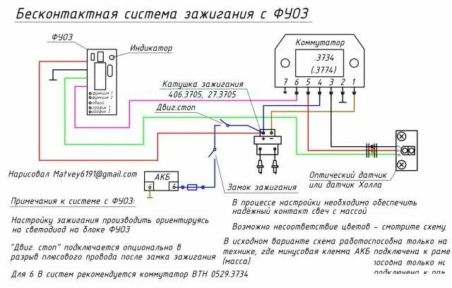 Подключение бесконтактного зажигания иж юпитер Установка бесконтактного зажигания на иж 5 55 фото - KubZap.ru