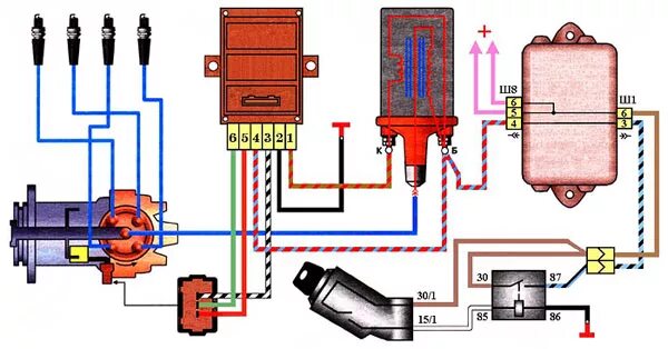 Подключение бесконтактного зажигания ваз Файл:Sistema zaziganiya.jpg - Вікіпедія