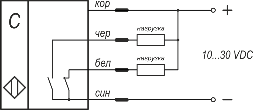 Подключение бесконтактных датчиков Емкостной бесконтактный датчик CAP18-80.16N4.U1.K с кабельным выводом - купить н