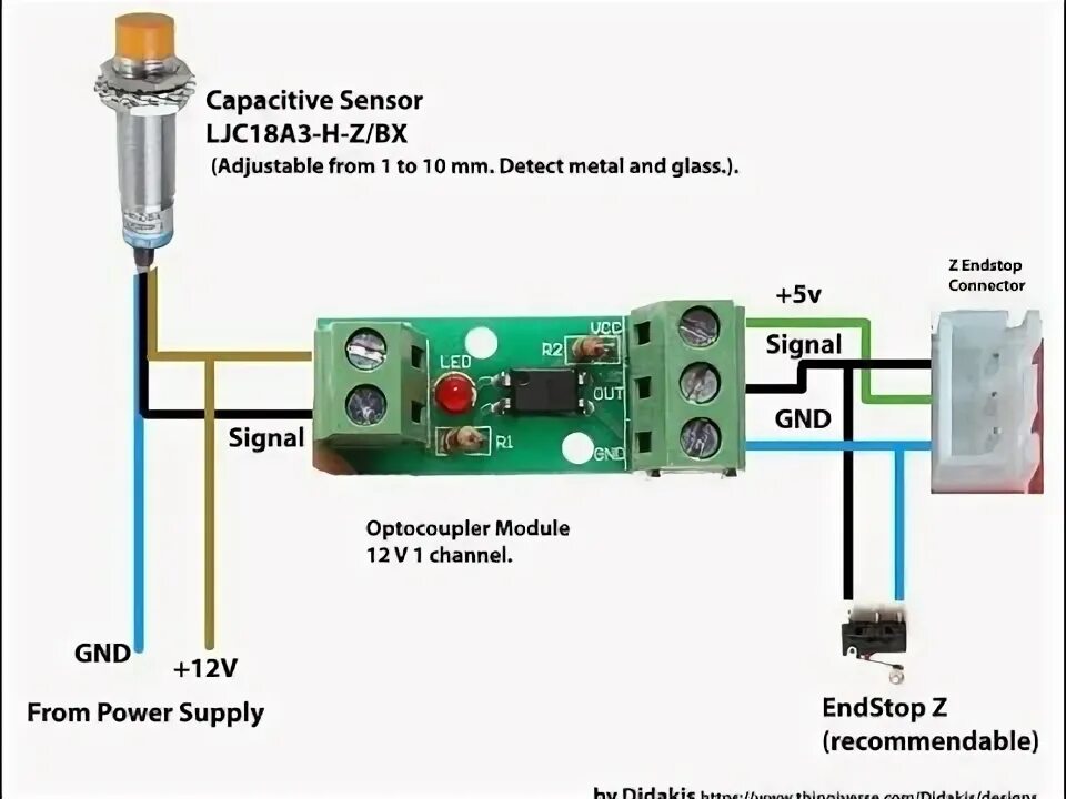 Подключение бесконтактных датчиков индуктивных How an Octocoupler works in 3D printing auto bed leveling sensor Anet Creality -