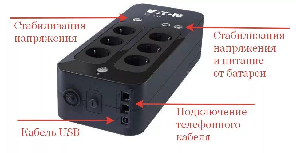 Подключение бесперебойника к компьютеру Подключение источника бесперебойного питания