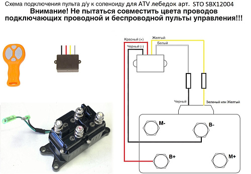 Подключение беспроводного блока управления для лебедки Беспроводной пульт управления для лебедок СТОКРАТ (оранжевый) купить в Москве по