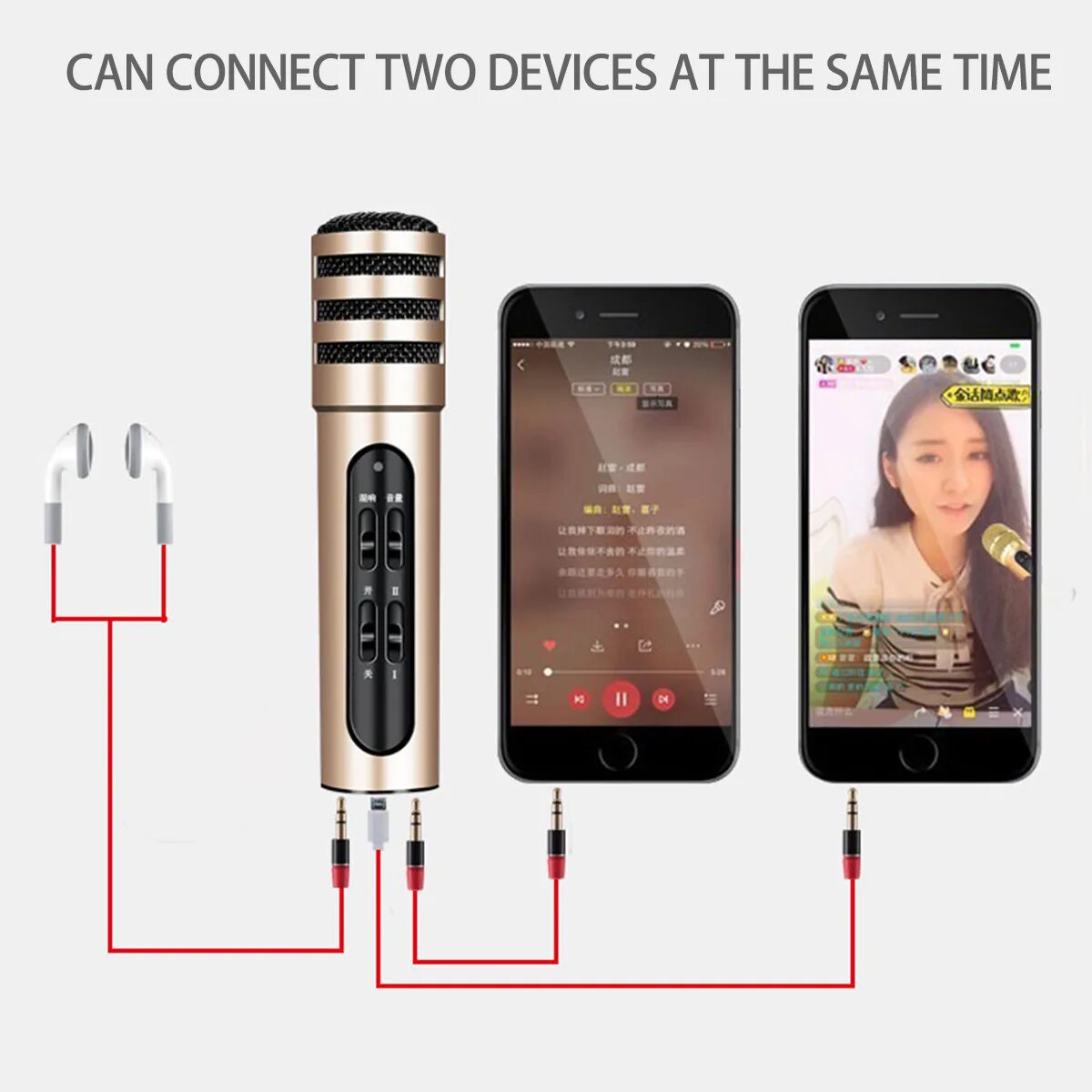 Подключение беспроводного микрофона к телефону Dual Mobile Phone Computer Anchor Live Microphone Portable Mini Record - Electro