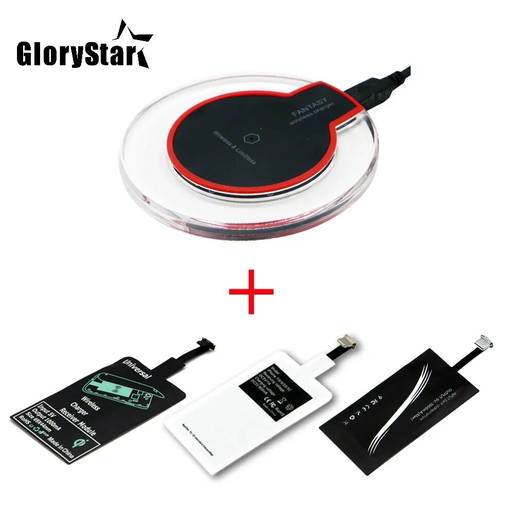 Подключение беспроводной зарядки к телефону Kit Wireless Charger Phone Wireless Charging Receiver Receiver Qi Phone Huawei -