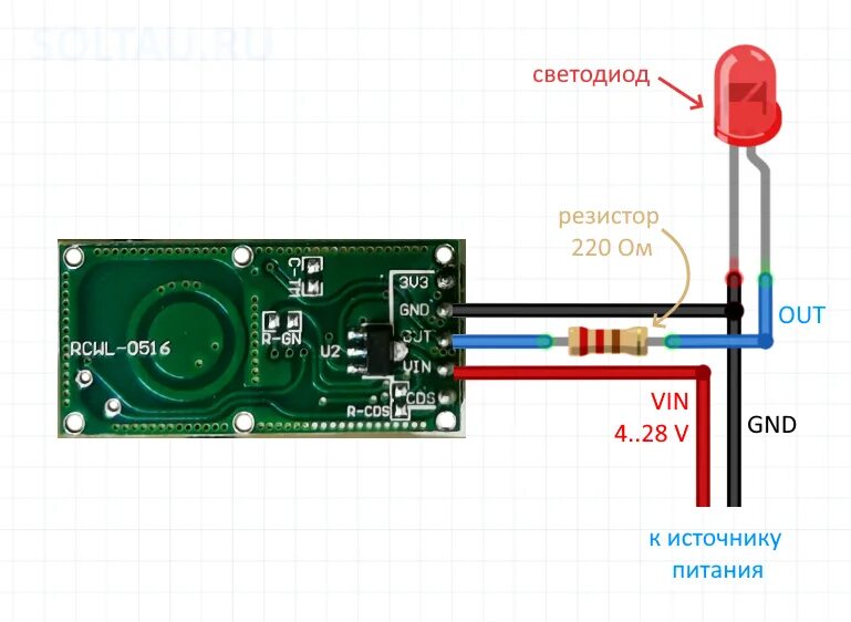 Подключение беспроводных датчиков Как подключить датчик RCWL-0516 к Arduino - Блог об Arduino, ПЛИС и современных 